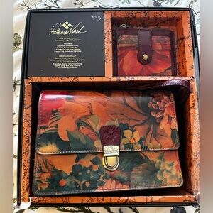 Leather Cross-Body Bag with Wallet